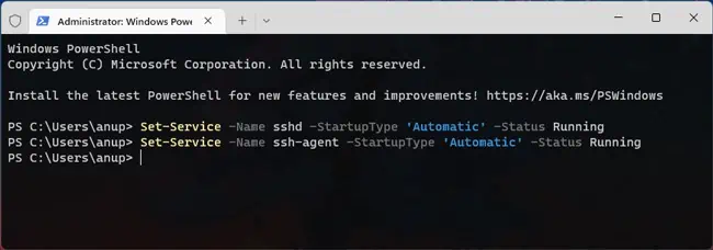 set-service-sshd-status-running
