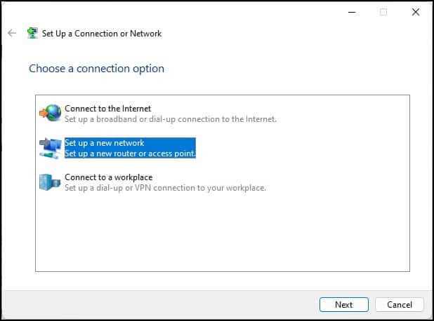 setup a new network