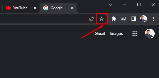 star symbol on chrome