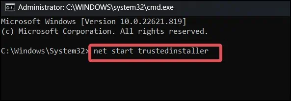 start-trusted-installer