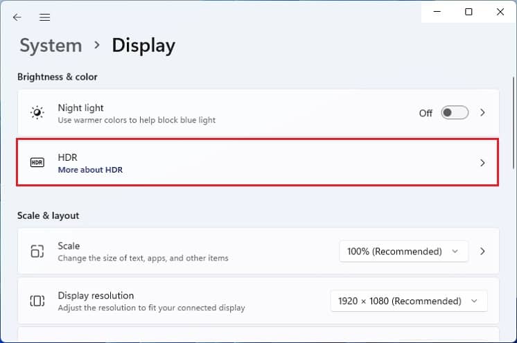 system display hdr