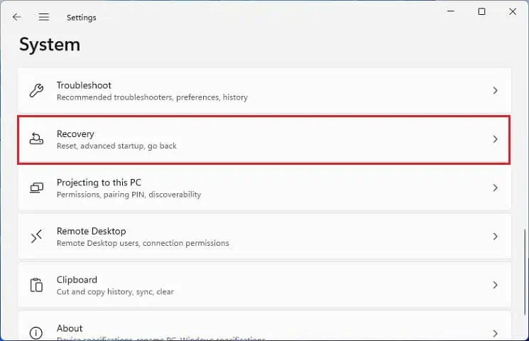 12 Ways to Fix "Client Server Runtime Process High GPU" Issue 18 system-recovery-in-settings