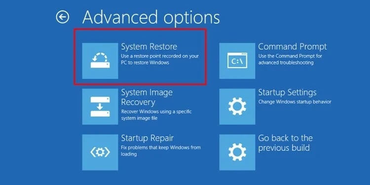 System restore