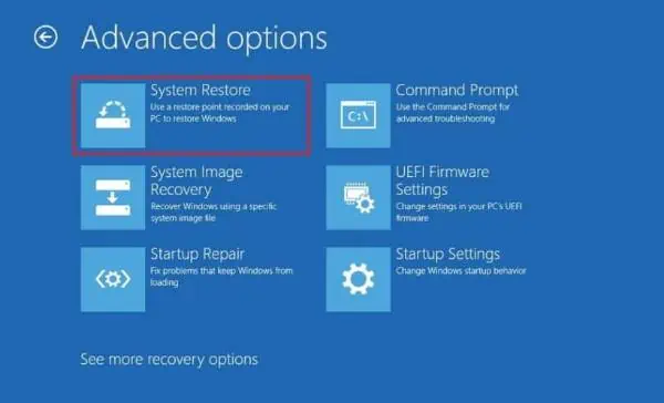 Windows Black Screen After Login? Here’s How to Fix it 13 system-restore