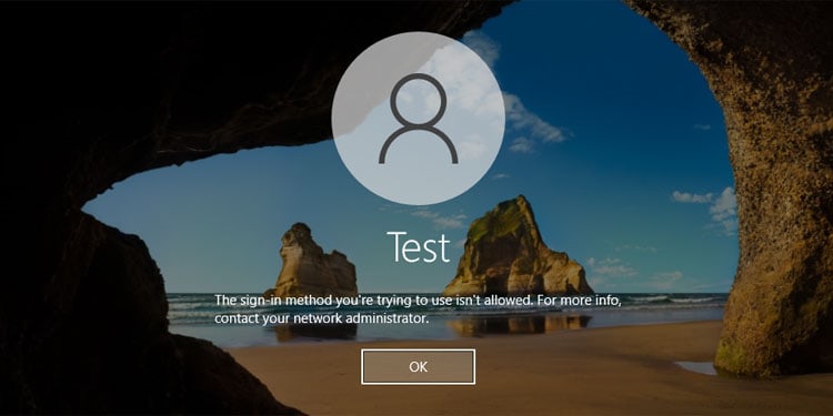 the sign in method is not allowed