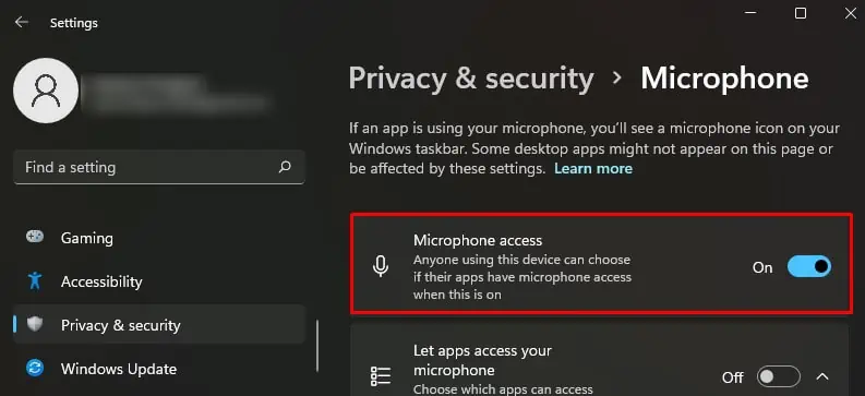 Lenovo Laptop Audio Not Working? Try These 8 Fixes 18 toggle-on-microphone-access