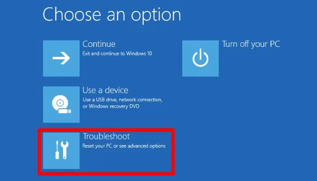 troubleshoot-option