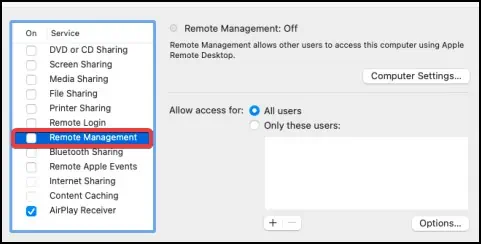 uncheck-rempote-management