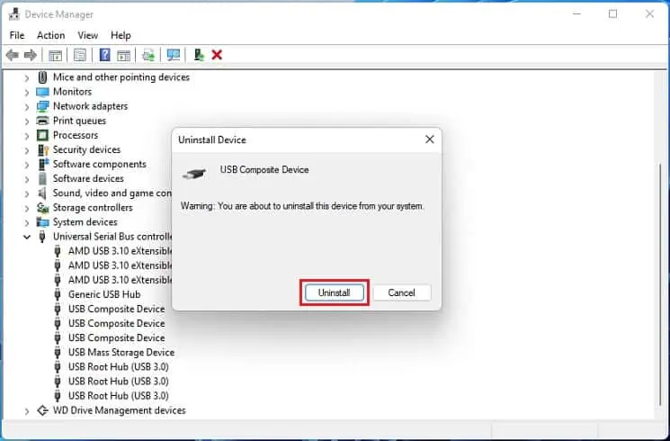 Why is WD Passport Not Showing Up in Windows? 12 Ways to Fix It 32 uninstall-button-usb-controller