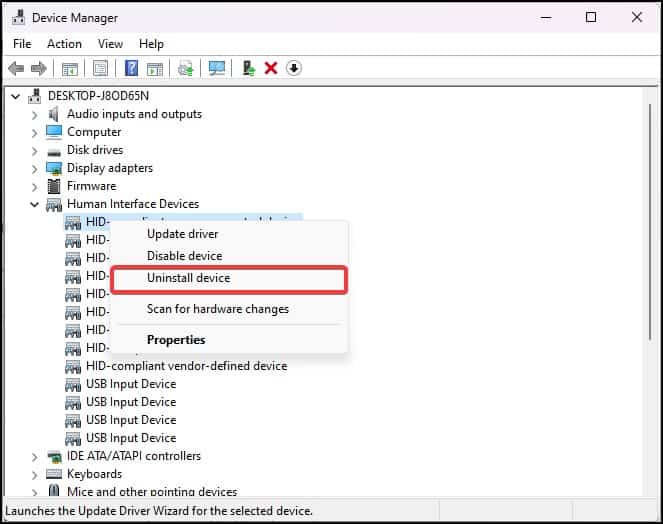 uninstall device