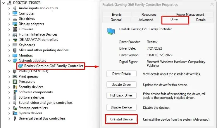 uninstall-driver-network-adapter-driver