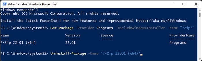 uninstall-package