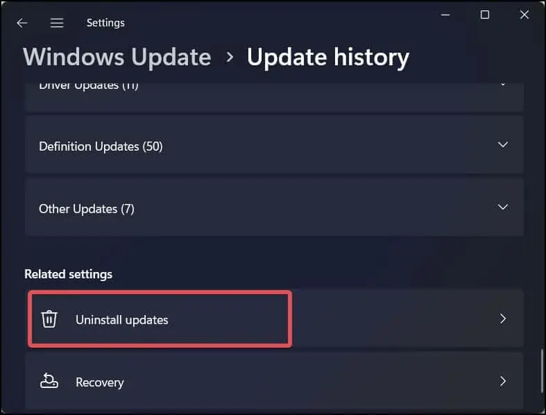 uninstall-updates