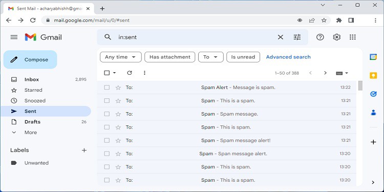 7 Ways to Know if Your Email Has Been Hacked 7 unknown messages in sent folder