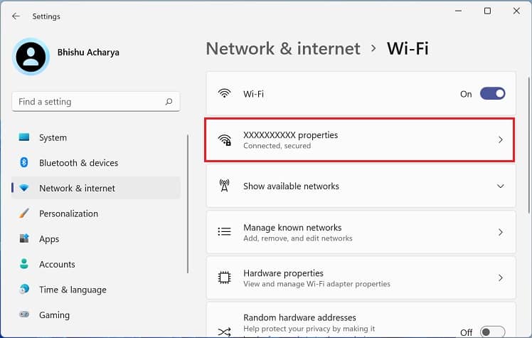 wifi properties