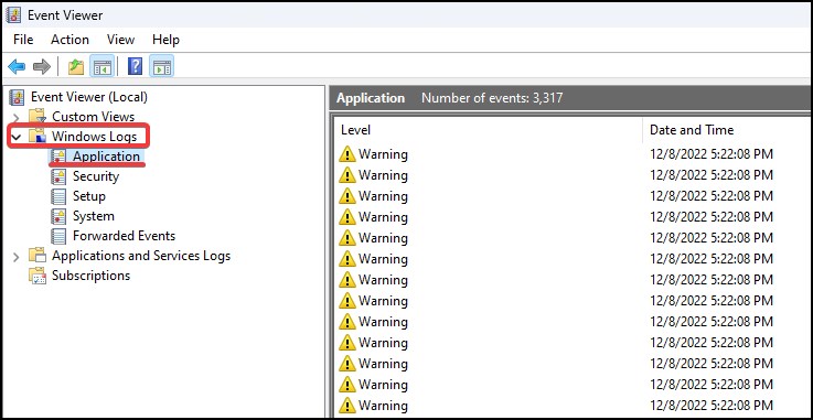 windows logs