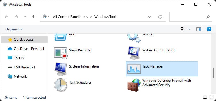windows tools task manager