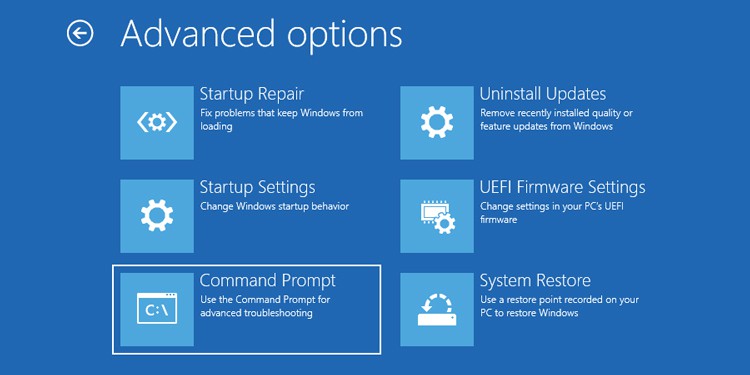 How to Fix “Bad System Config Info” Error on Windows 10 winre command prompt