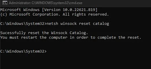 winsock-reset-dns-probe-error