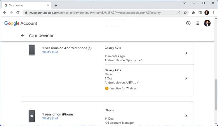 your devices