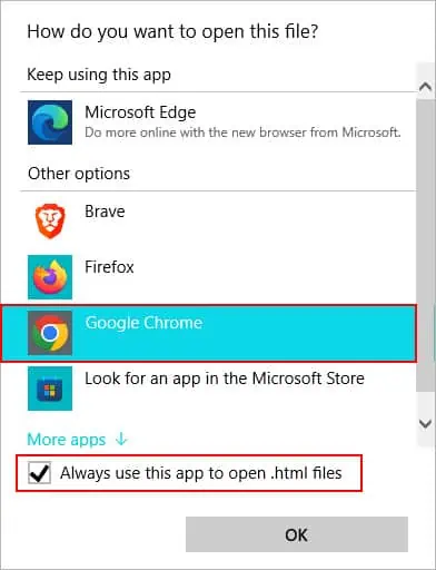 Always-open-HTML-files-with-Google-Chrome