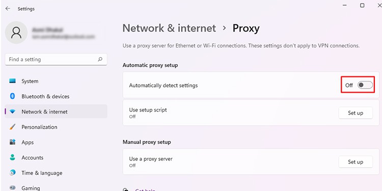 Automatically detect setup
