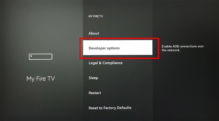 Select-Developer-options
