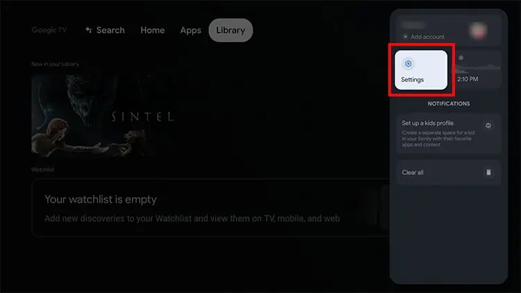 Choose-Settings-menu