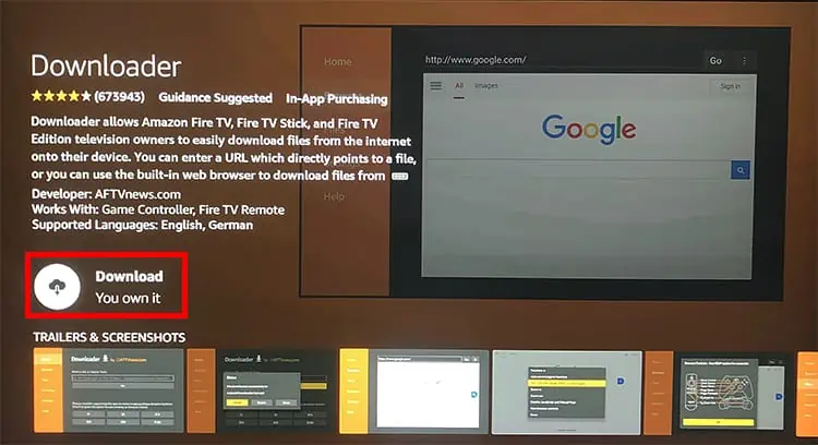 How to Install Cinema on Firestick (Step-By-Step Guide) 10 Click-on-Get-or-Download-button