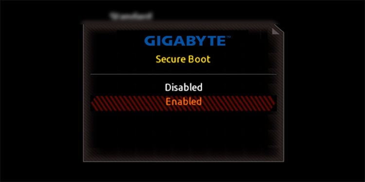 Enable secure boot in gigabyte 1