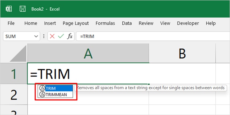 Excel Trim Function not Working? Try these Fixes 2 Formula Wizard Excel