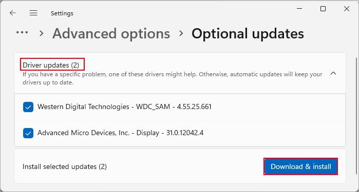 Install-Driver-updates-using-Optional-Updates-Windows-11