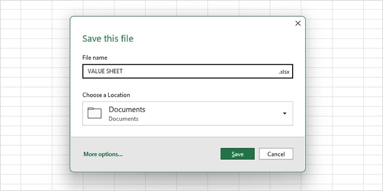 Reference Isn't Valid Excel Error - 6 Ways to Fix it 11 Save excel file