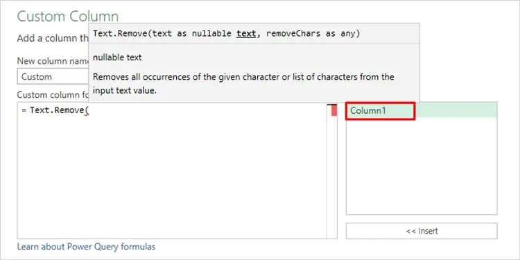 Excel Trim Function not Working? Try these Fixes 14 Select-Column-Custom-Column-Excel