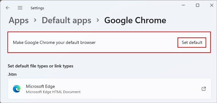 Set-Google-Chrome-as-default-browser