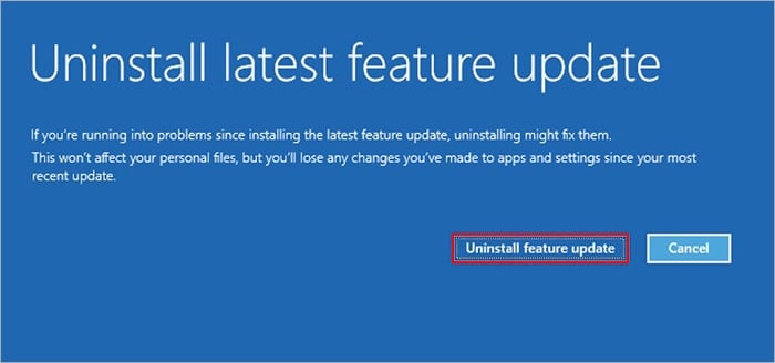 Uninstall-feature-update-Windows-11