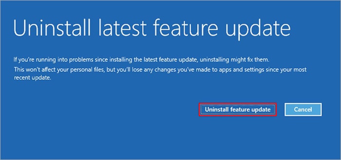 Uninstall-feature-update-Windows-11