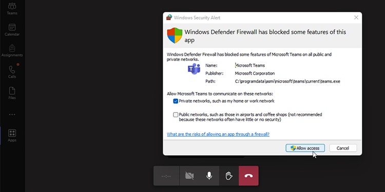 Windows defender firewall