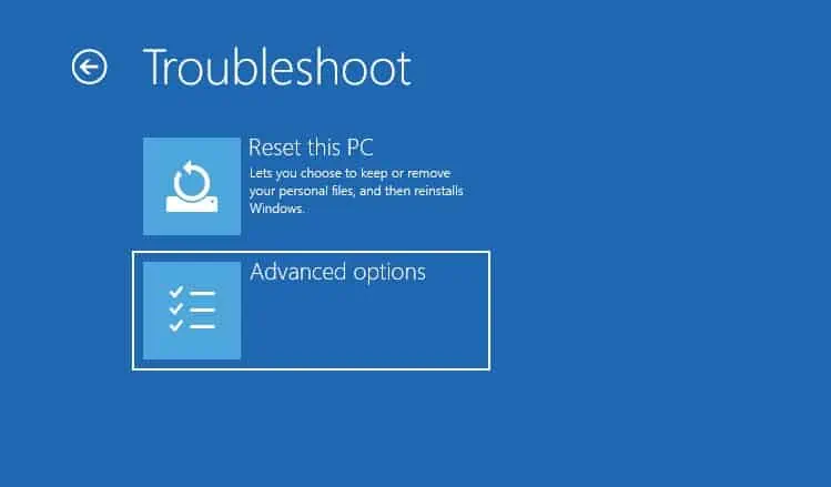 14 Ways to Solve a Black Screen on Your Dell Laptop 15 advanced-options-in-windows-re