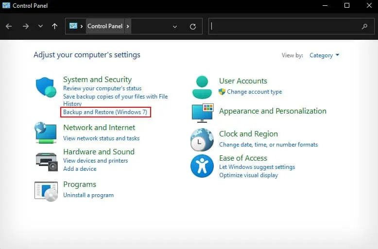 How to Delete Backup Files on Windows 1 backup-and-restore-control-panel