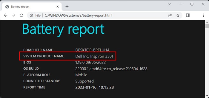 battery-report-dell-model