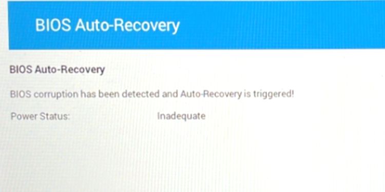 bios auto recovery