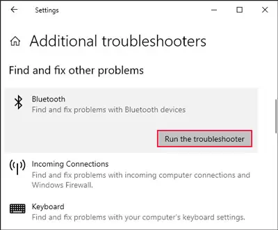 HP Mouse Not Working? Here’s How to Fix It 8 bluetooth-run-the-troubleshooter