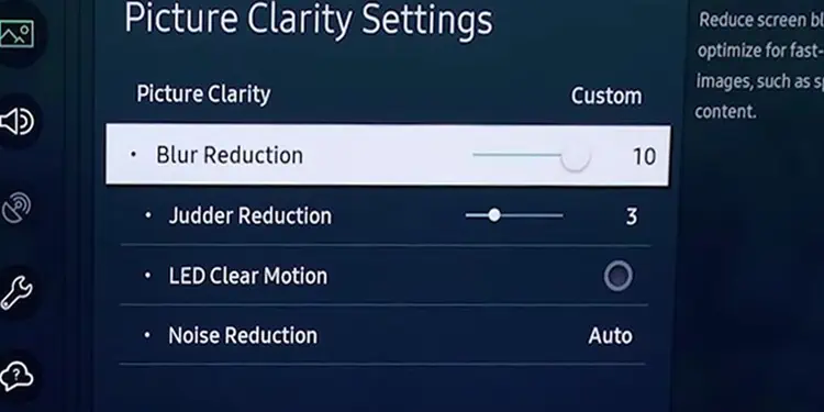 Why is My Samsung TV Flickering? 10 Proven Ways to Fix It 13 blur-reduction-on-samsung-tv