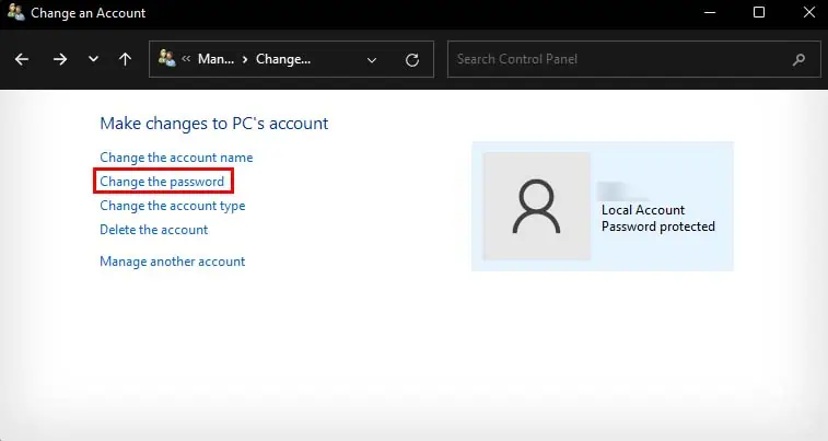 How to Reset Password on HP Laptop 9 change-another-account-password-control-panel
