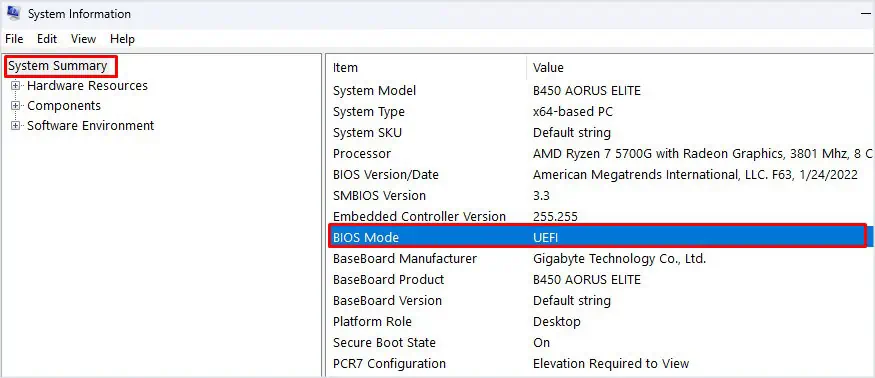 check-BIOS-mode-secure-boot-on-msi-bios
