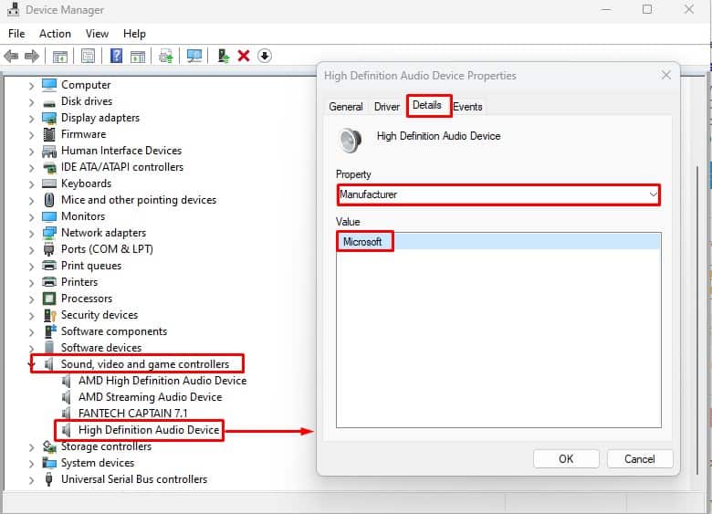 check audio driver detail install audio driver