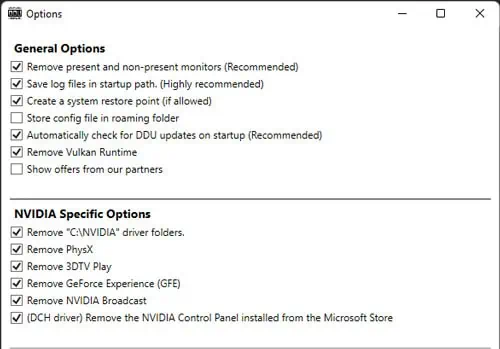check-nvidia-and-general-options-ddu