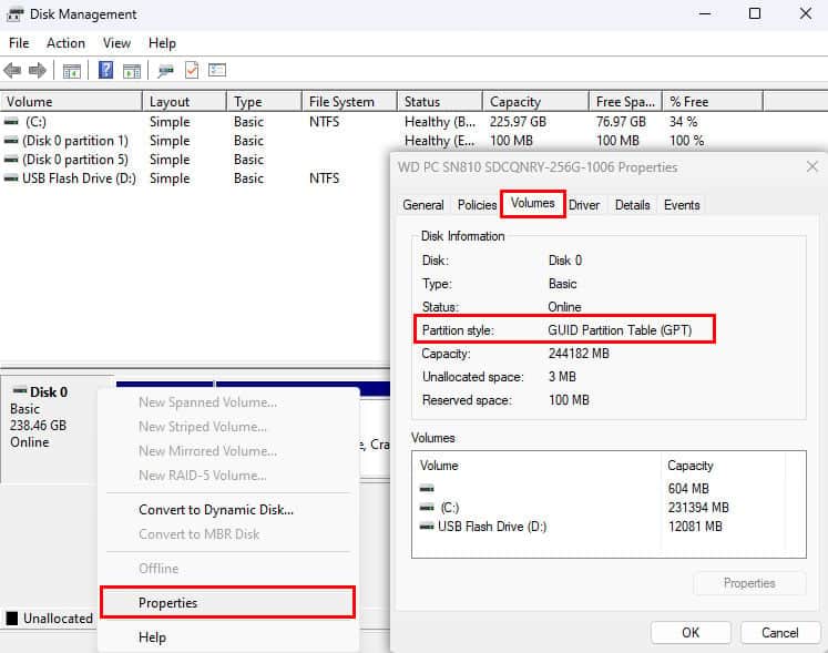 check partition style secure boot msi bios