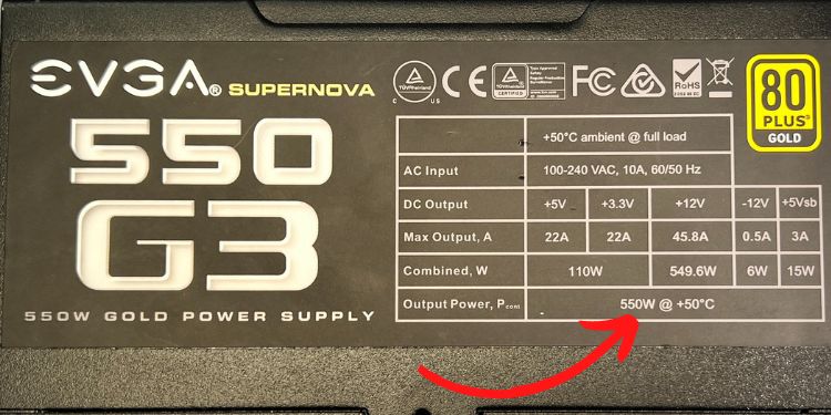 How to Connect GPU to PSU (Step-By-Step Guide) 2 check psu wattage